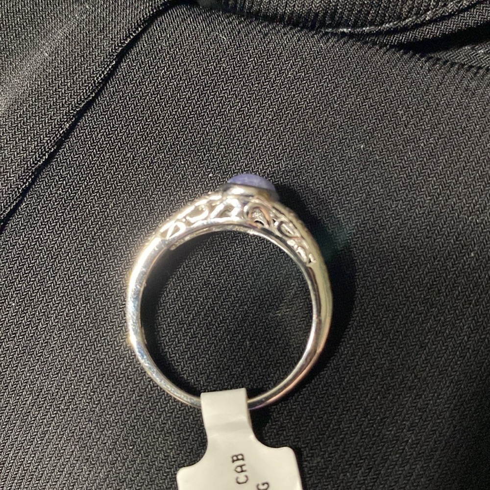JTV vintage Sterling silver 1.51 CT oval Tanzanite ring - Picture 4 of 5